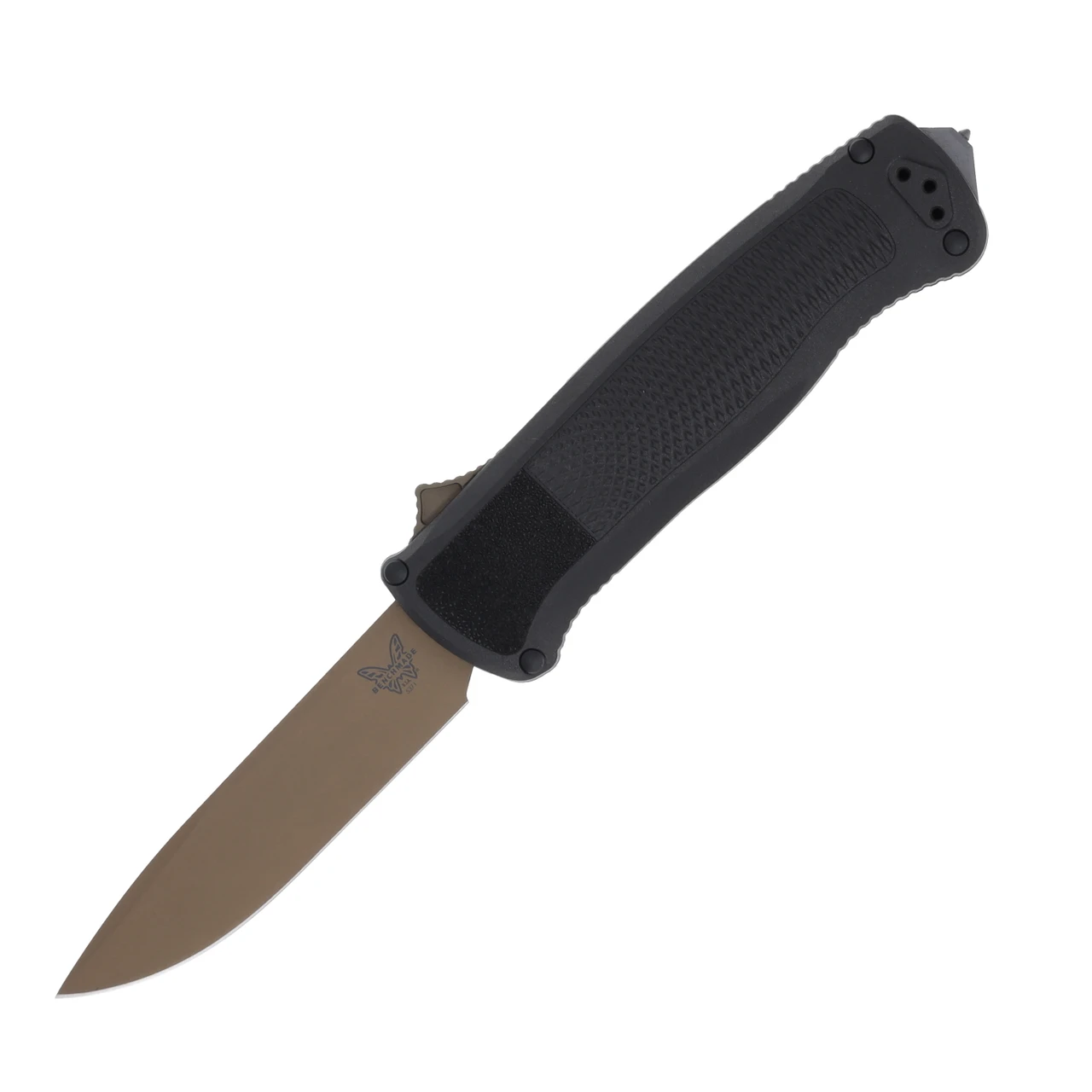 Benchmade Shootout OTF Automatic Knife 3.51in Plain Rugger Carbon Fiber