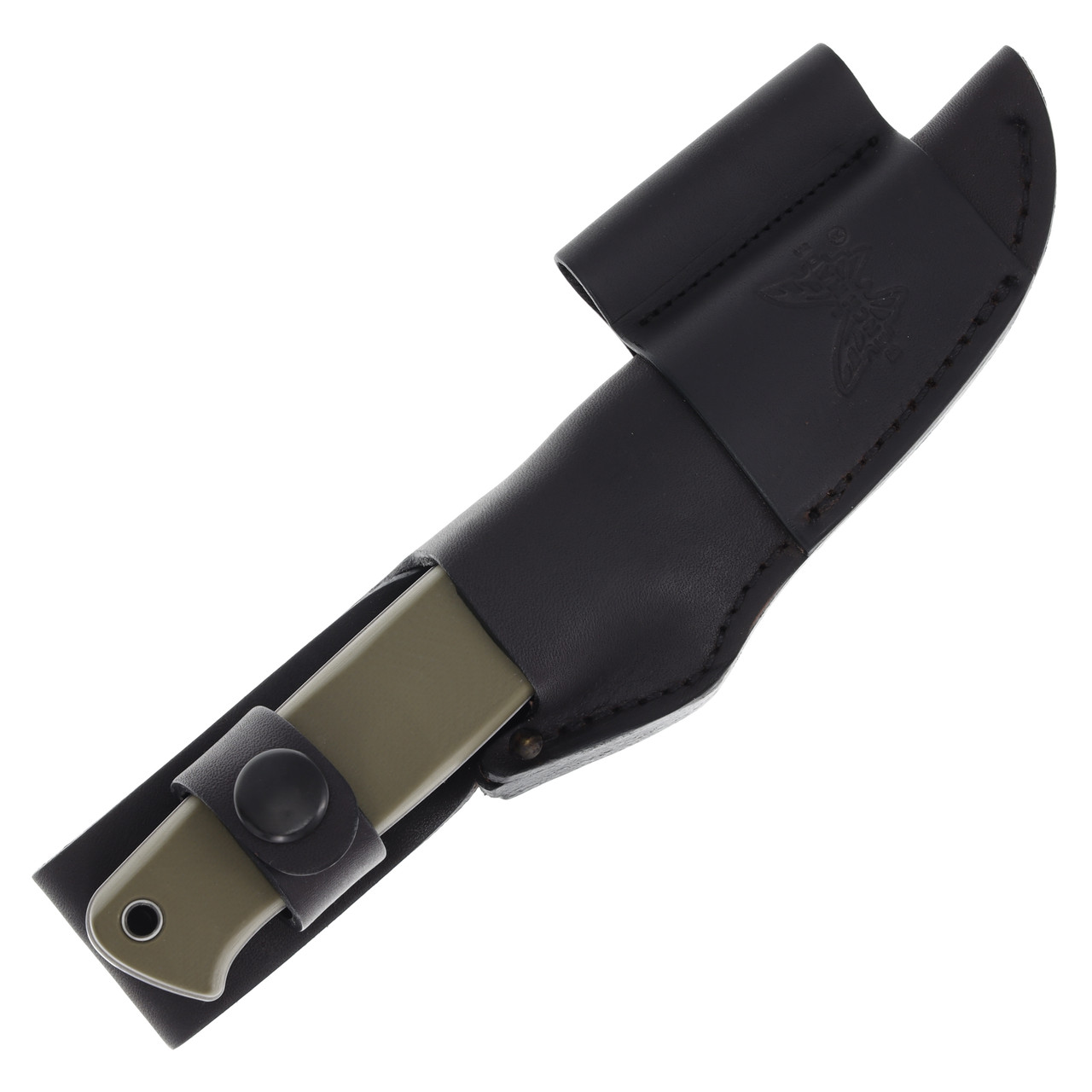 Benchmade 165-1 Mini Bushcrafter Fixed Blade Stonewash S30V Green