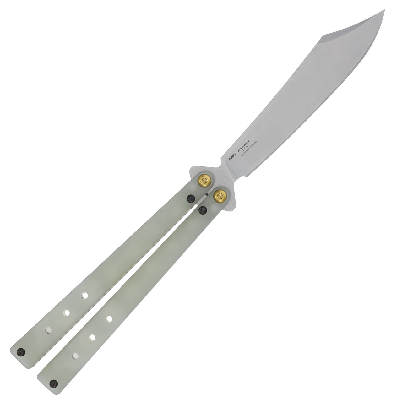 在庫処分 激安 食品 99 Benchmade Necron TiCN Gold 10 G Jade Plain 4.5in Balisong アニメ