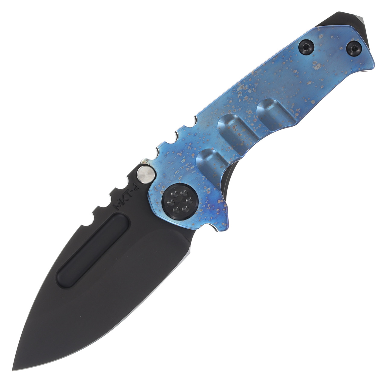 Medford Micro Praetorian T Framelock Folding Knife (PVD S45VN Drop Point | Flamed Galaxy Titanium | PVD Hardware) MK0084PD-03PV-TPCF-BP