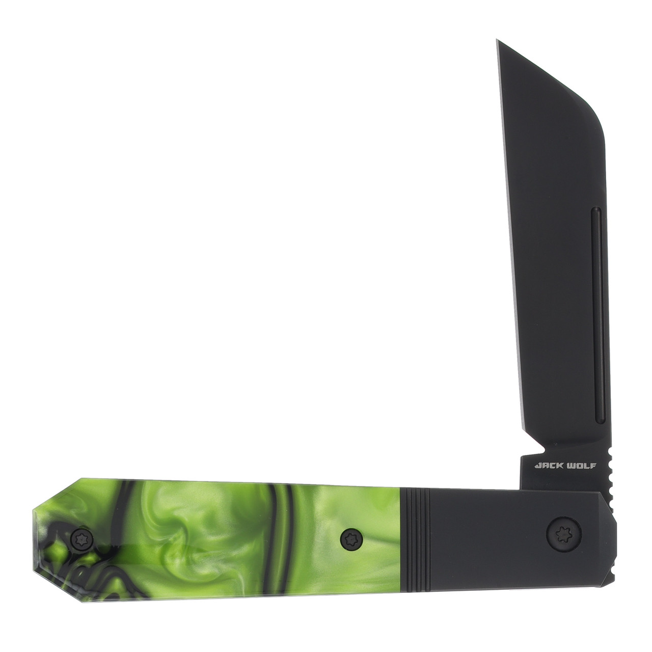 Jack Wolf After Hours Jack Toxic Green 3.15in Plain Black Sheepsfoot 1