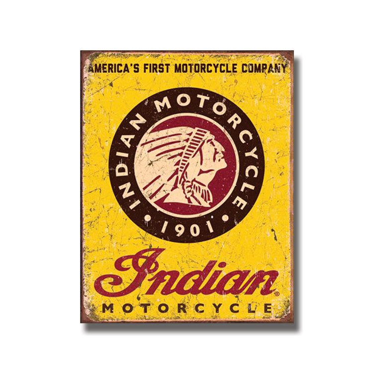 Indian Motorcycles 1901 Tin Sign