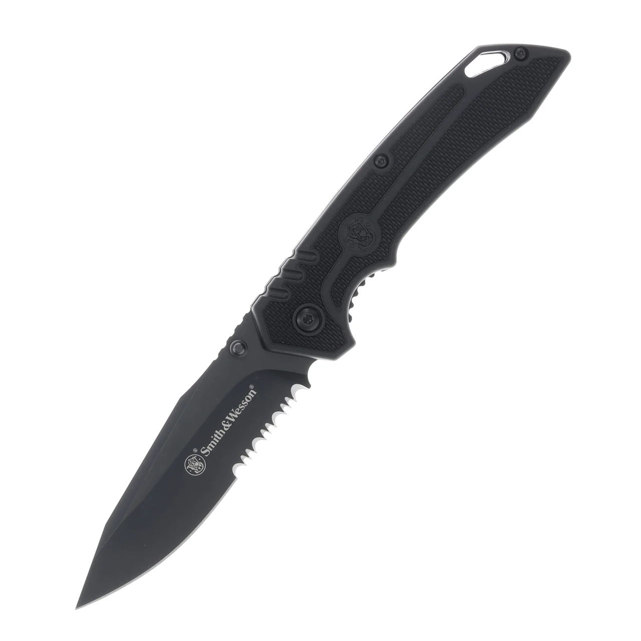 Smith & Wesson Special Ops 3.5in Black Partially Serrated Clip Point 1209514