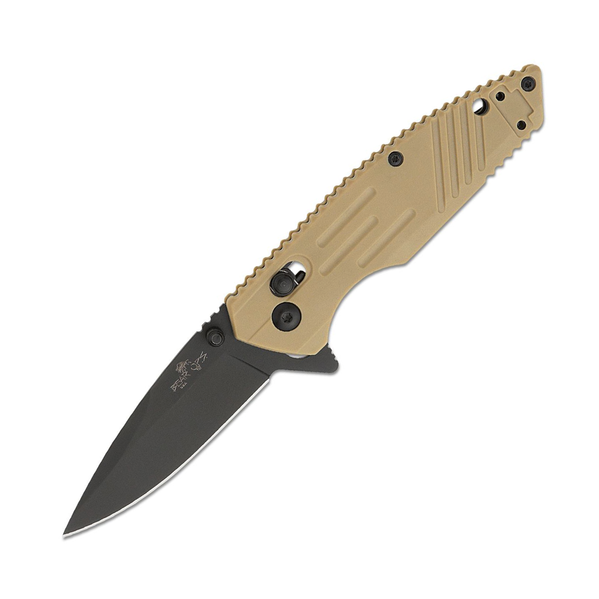 Bear & Son Rancor IX Desert Sand 2.75 Inch Plain Black Drop Point