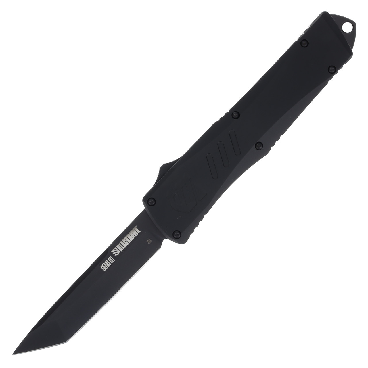 Blackhawk Send It! All Trident Milling OTF Auto Black Plain D2 Tanto