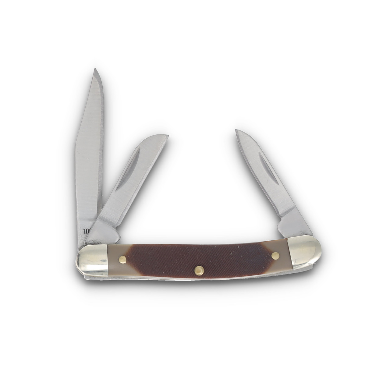 Old Timer 3pc Sawcut Bone Pocket Knife Set With Gift Tin 1207768