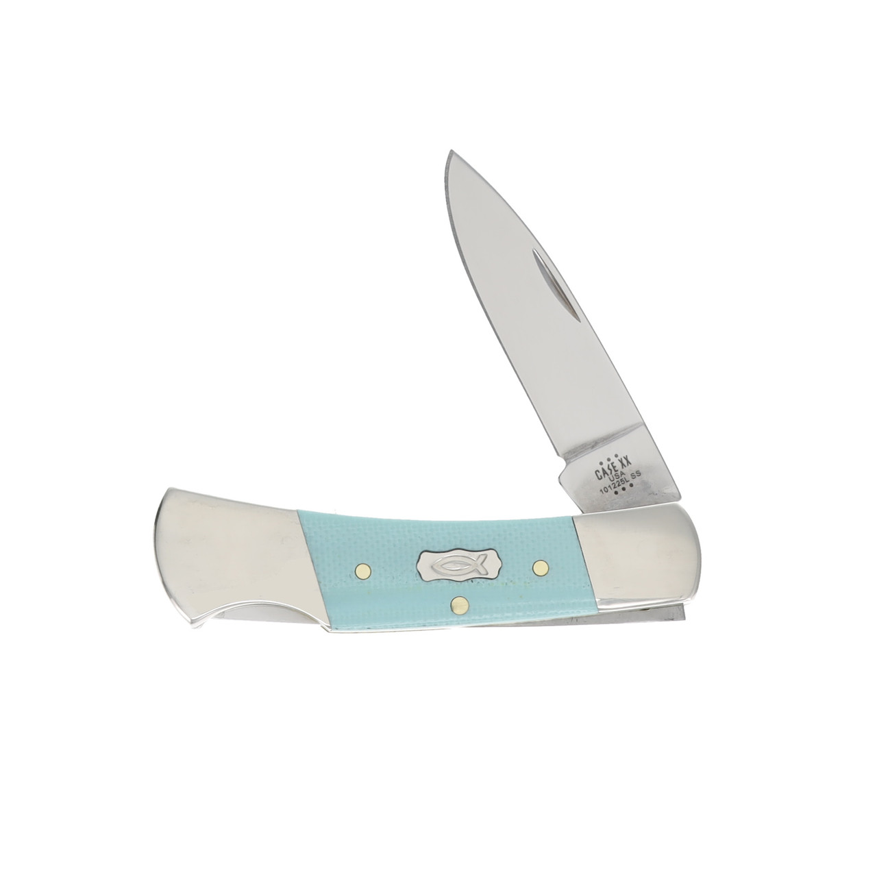 Case XX Seafoam Green Smooth G-10 Lockback Folding Knife CA18106