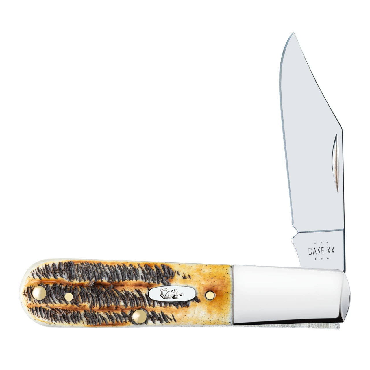 Case XX Knives Barlow Folding Knife 3.36in Plain 6.5 BoneStag Case Shield