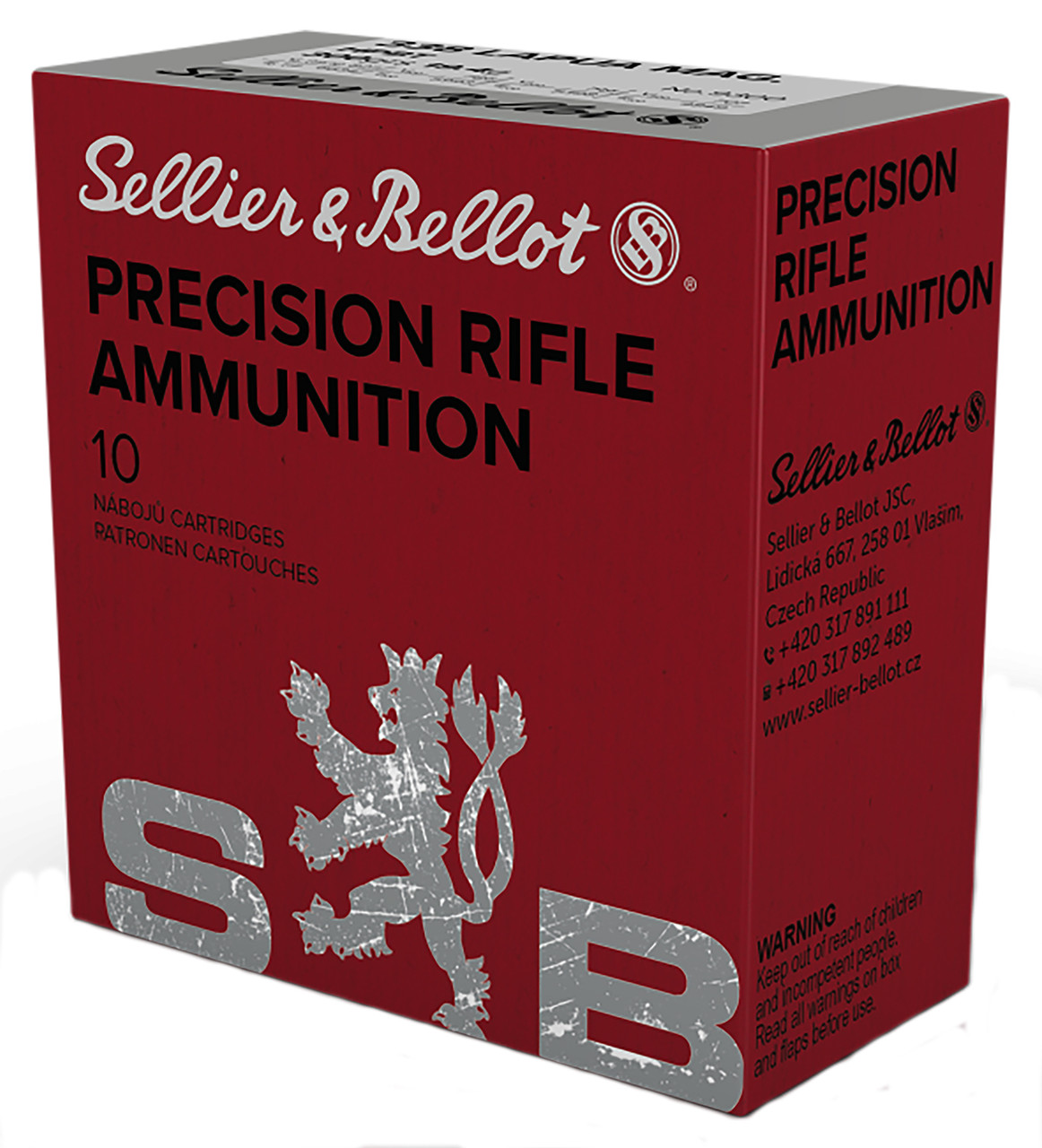 Sellier & Bellot 338 Lapua Magnum Brass 10 Rounds 300 Grain Hollow Point Boat Tail 