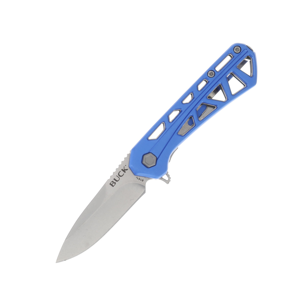 Buck 814 Mini Trace Folding Knife Blue 2.43in Plain Drop Point BU13766