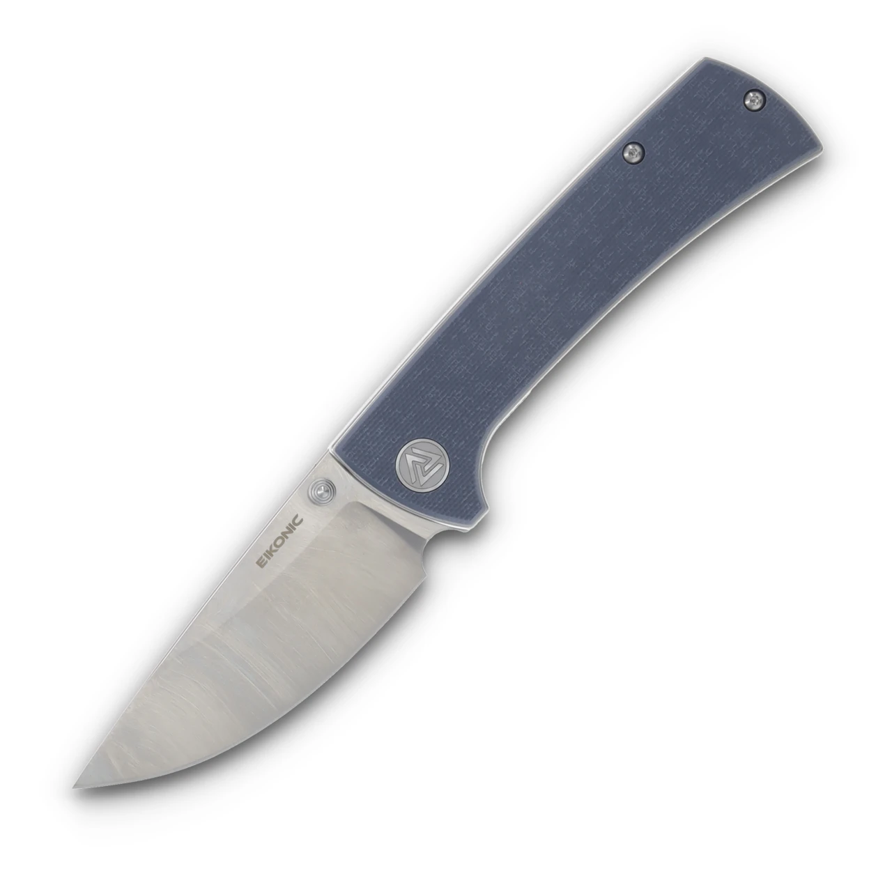 EIKONIC RCK9 Folding Knife Steel Blue 2.91in Plain Satin Drop Point EIK100SSGY