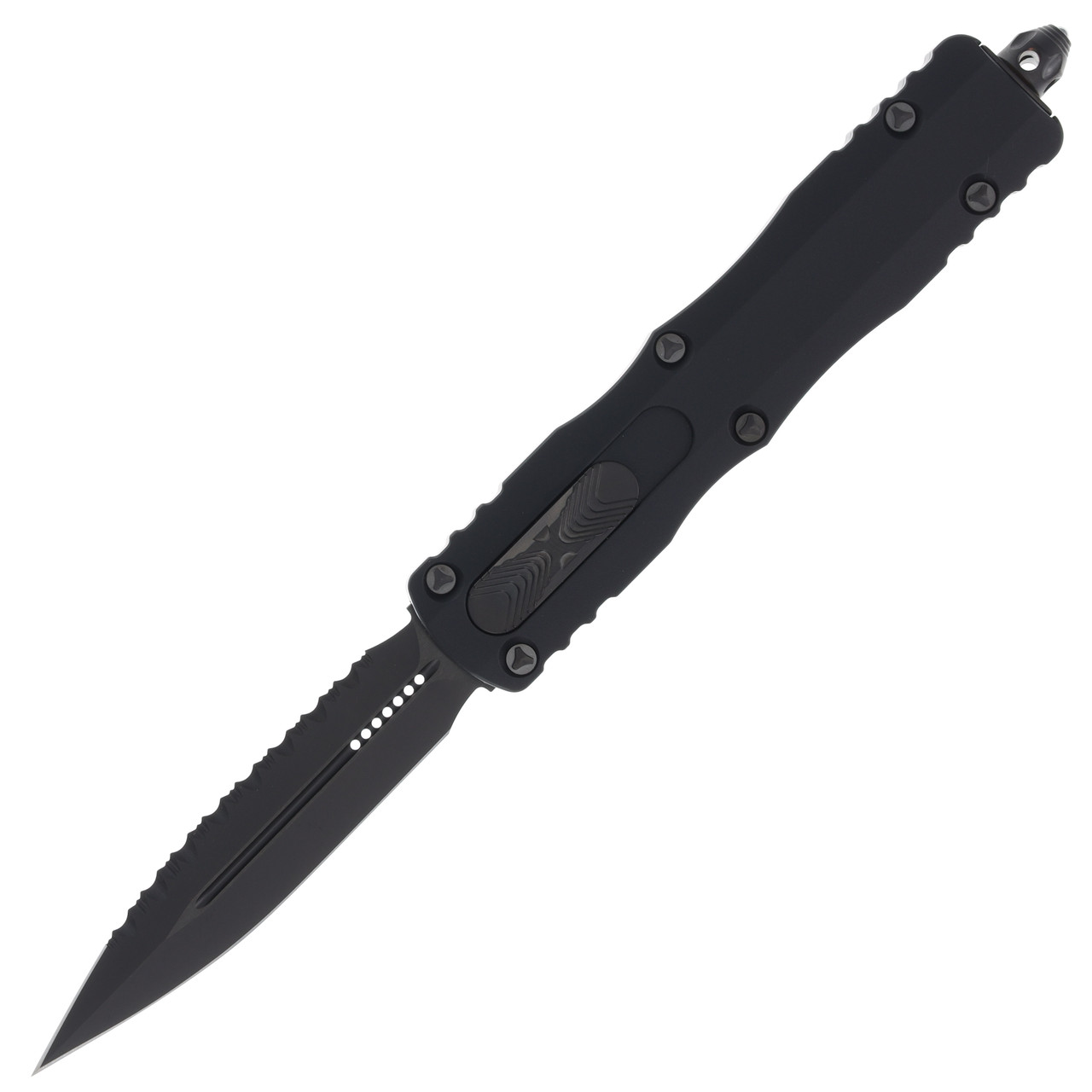 MICROTECH DIRAC OTF AUTO BLACK PLAIN DOUBLE EDGED DAGGER