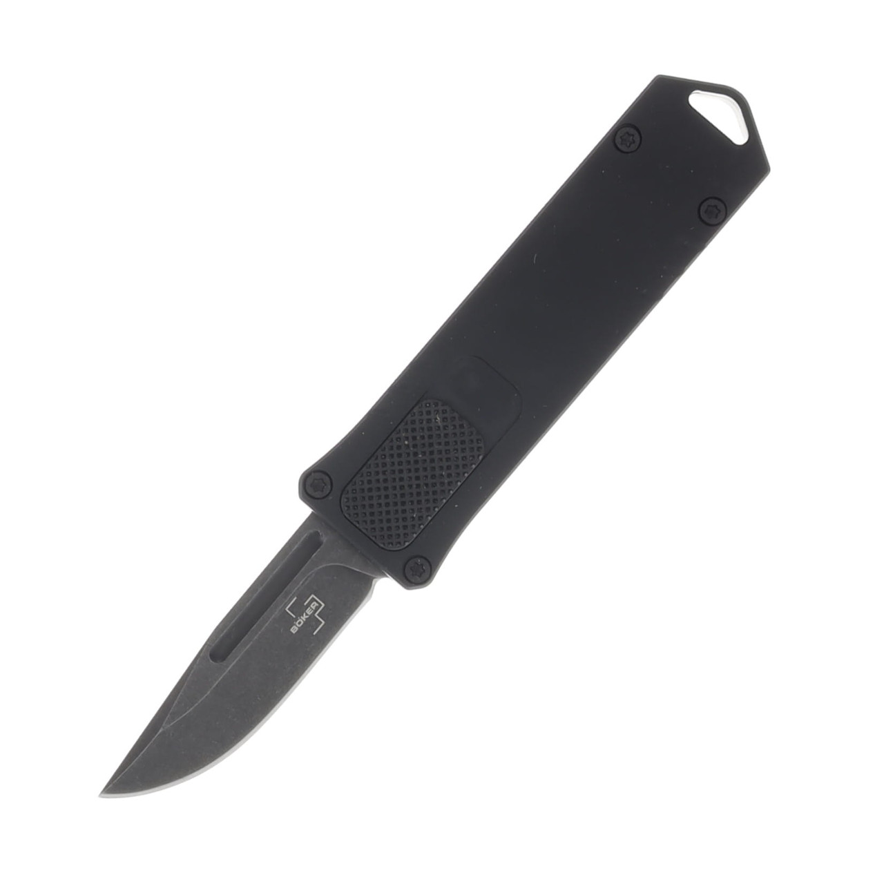 Boker Plus USB 2.0 Out The Front Gray 1.77in Plain Black Stonewash Clip Point AUBK06EX266