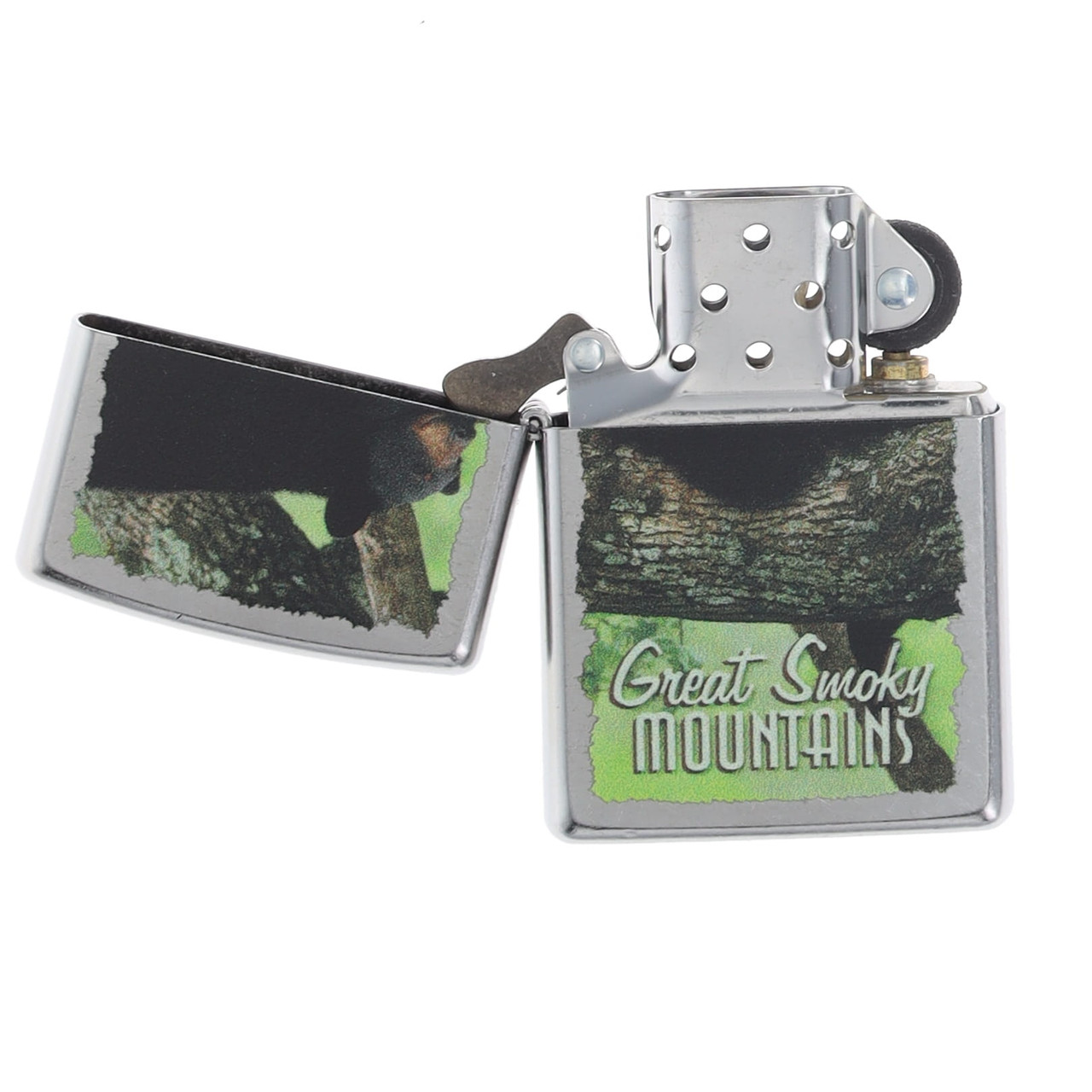 Zippo Lighter Great Smoky Mountains Bear Chrome