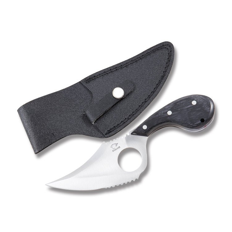 Frost Cutlery Ocoee River Black Pakkawood Cat Skinner FROC141BPW