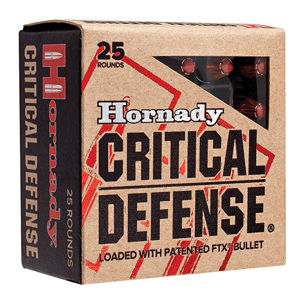 Hornady Critical Defense .32 ACP 60gr FTX JHP Brass Handgun Ammo 25Rds