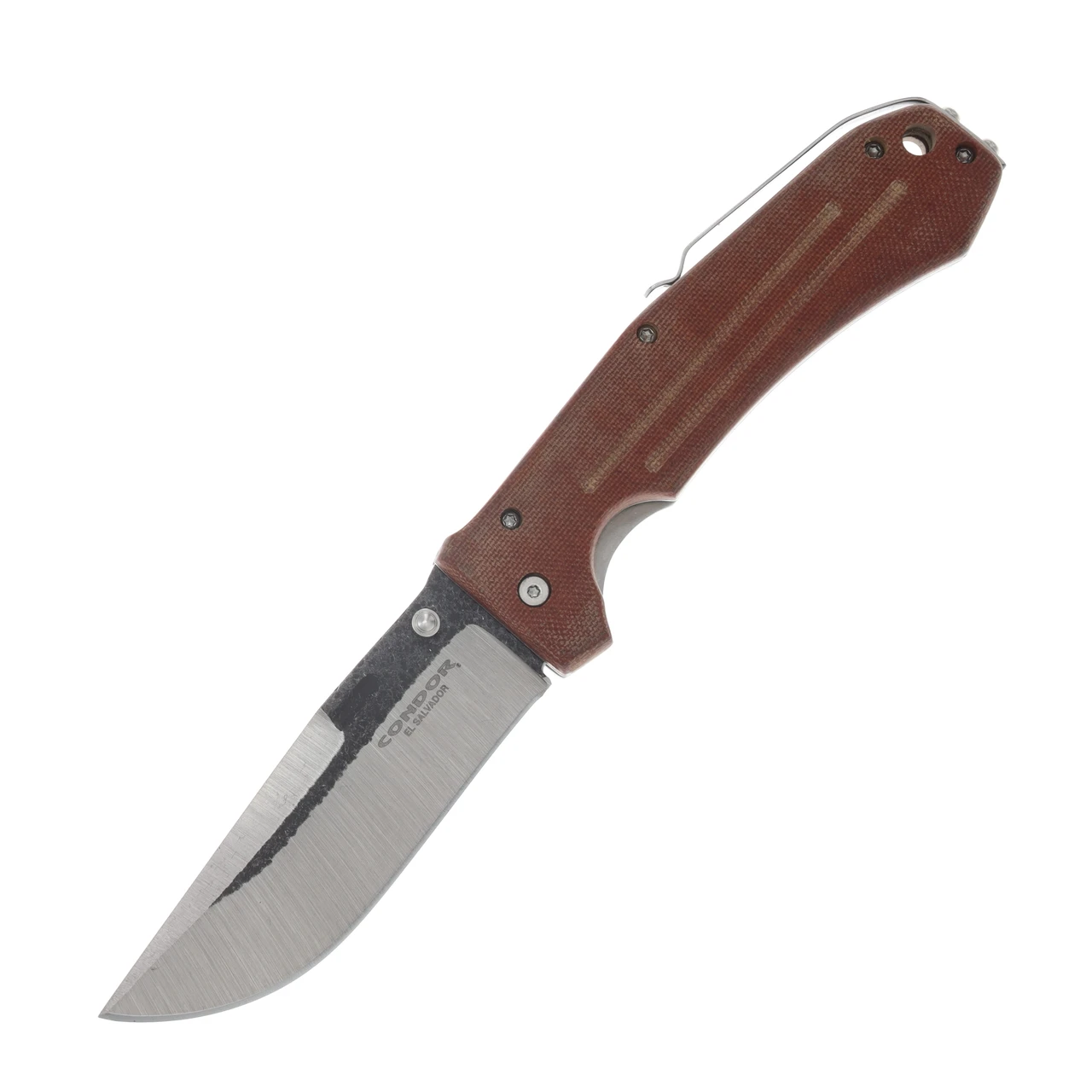 Condor Tactical PASS Com-Tact Brown 4.96 Inch Plain Classic Drop Point CTK61740