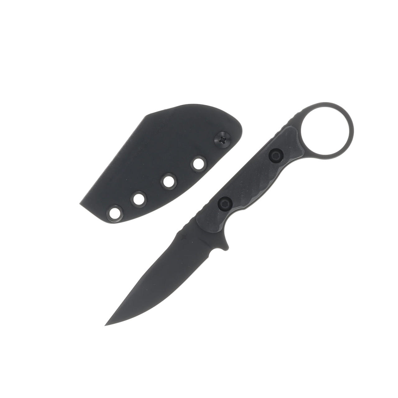 TOOR Jank Shank S SOCOM Fixed Blade 3in Plain Black Gunkote Drop Point JANKSHANKSSB