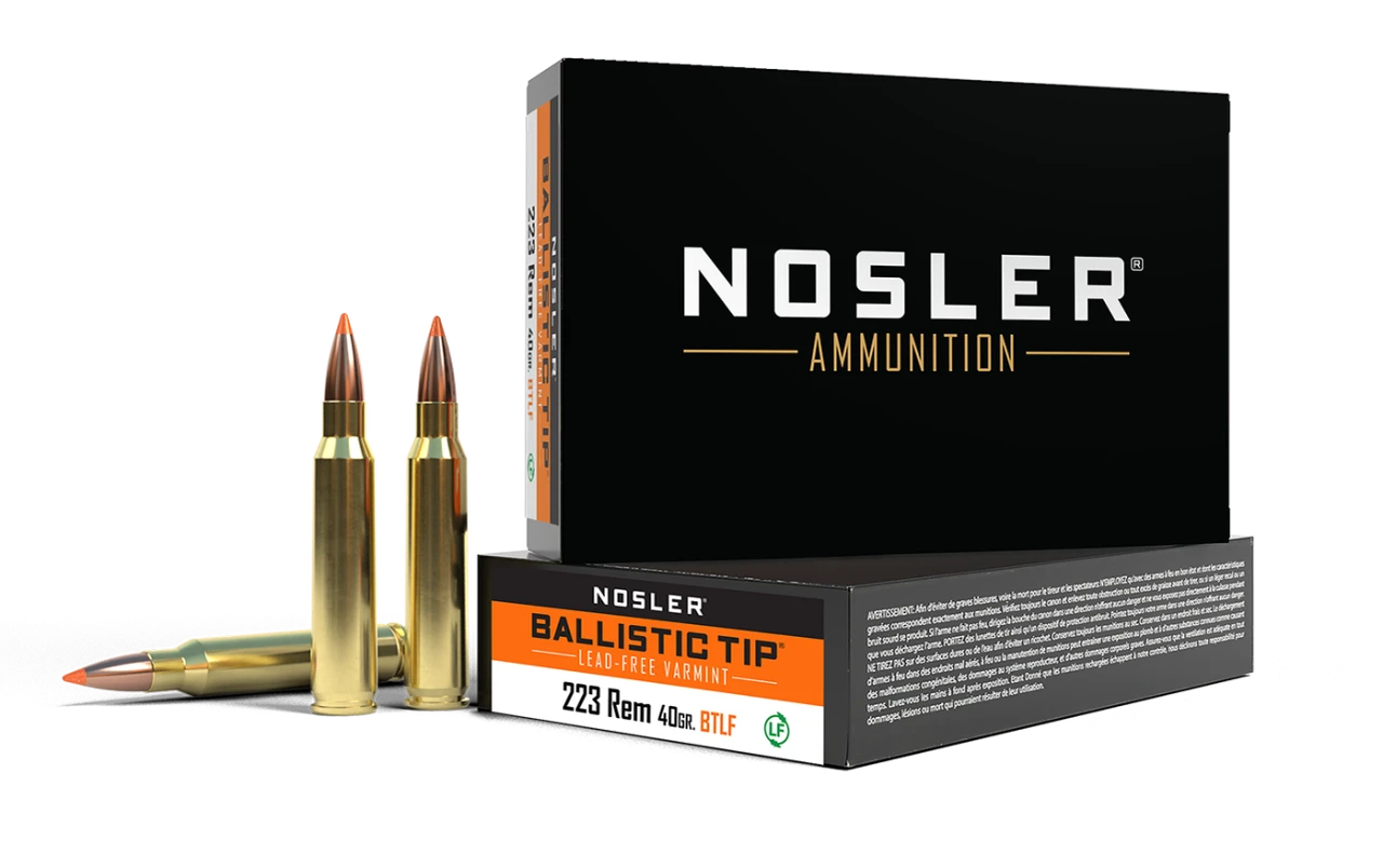 Nosler Ballistic Tip Varmint .223 Rem 40gr BTLF SP Brass 20 Rds Box
