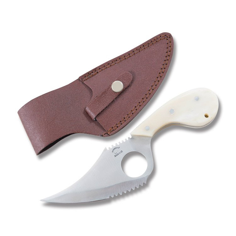 Frost Cutlery Ocoee River Smooth Bone Snook Fixed Blade Cat Skinner