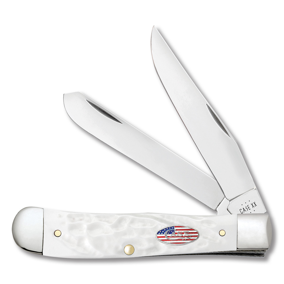 Case XX Rough White Jigged Synthetic Stars and Stripes Trapper