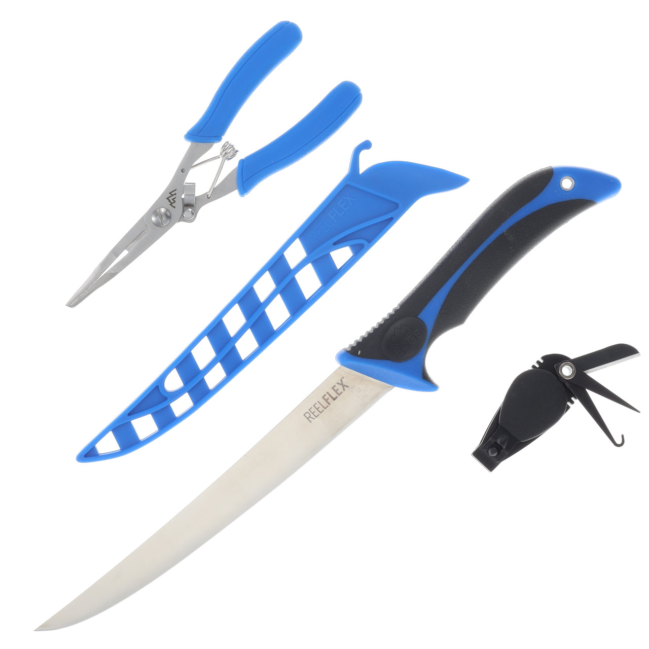 Outdoor Edge 7.5" ReelFlex Fillet +Sheath+ Pliers+ Nipper (Dads & Grads) OEP24RF75PN-C