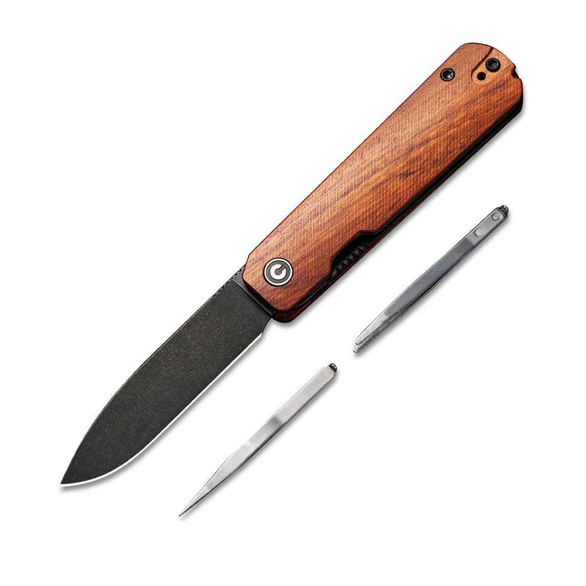 Civivi Sendy Guibourtia Wood Handle Black Stonewashed Nitro-V
