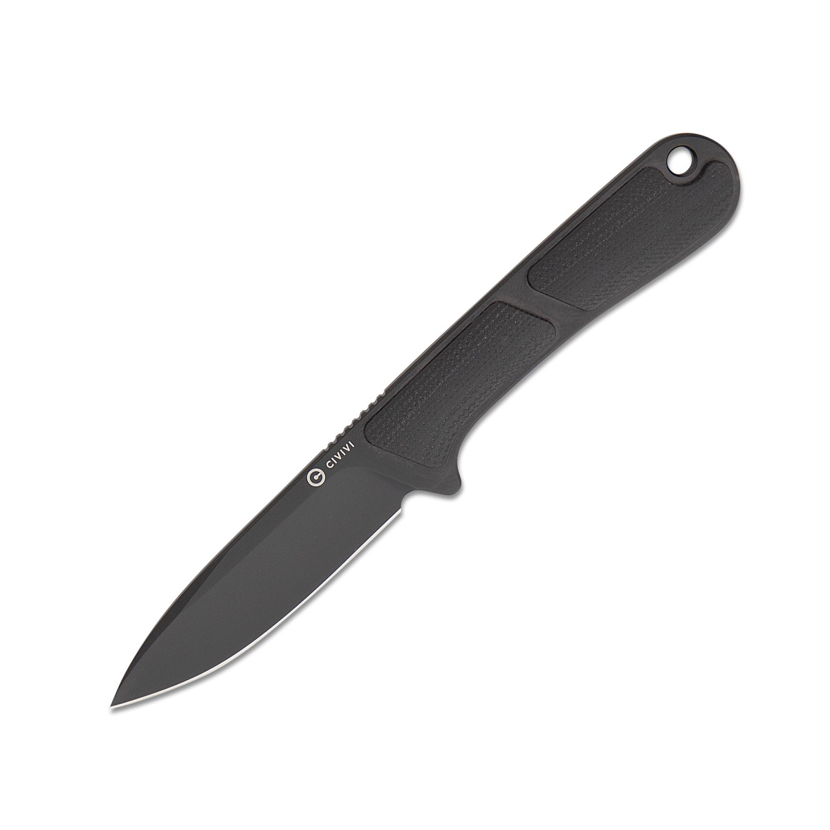 CIVIVI Mini Elementum Fixed Blade Knife 2.24in Plain Black Drop Point 1