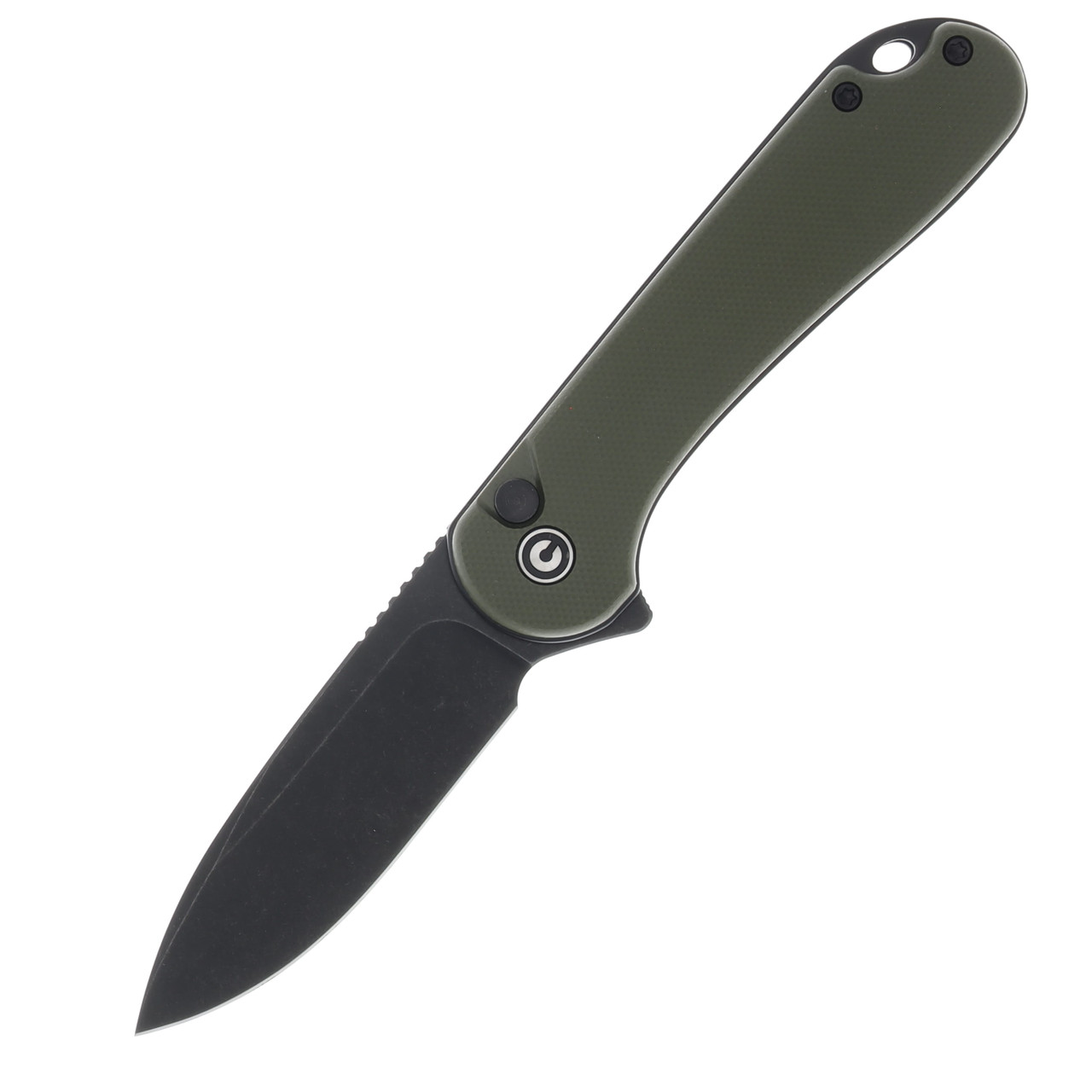 CIVIVI Elementum II OD Green 2.96in Plain Black Stonewash Drop Point