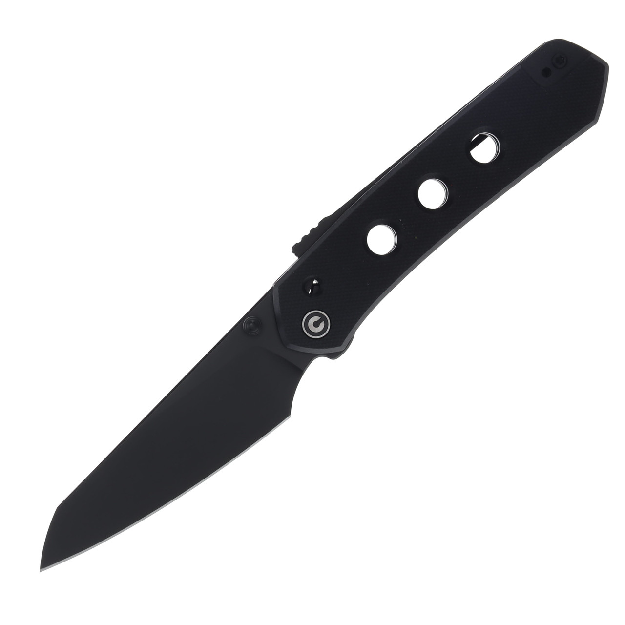 CIVIVI Vision FG Folding Knife 3.54 Inch Plain Black Reverse Tanto Open