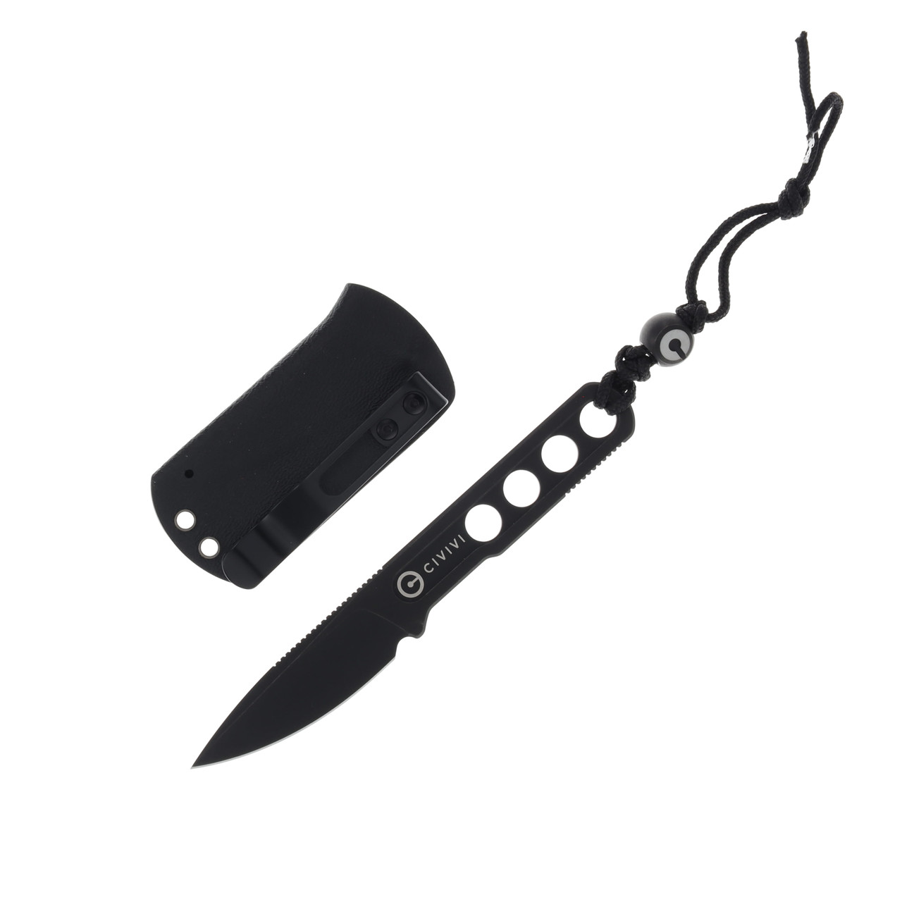 CIVIVI Circulus 1.96 Inch Plain Black Stonewash Drop Point