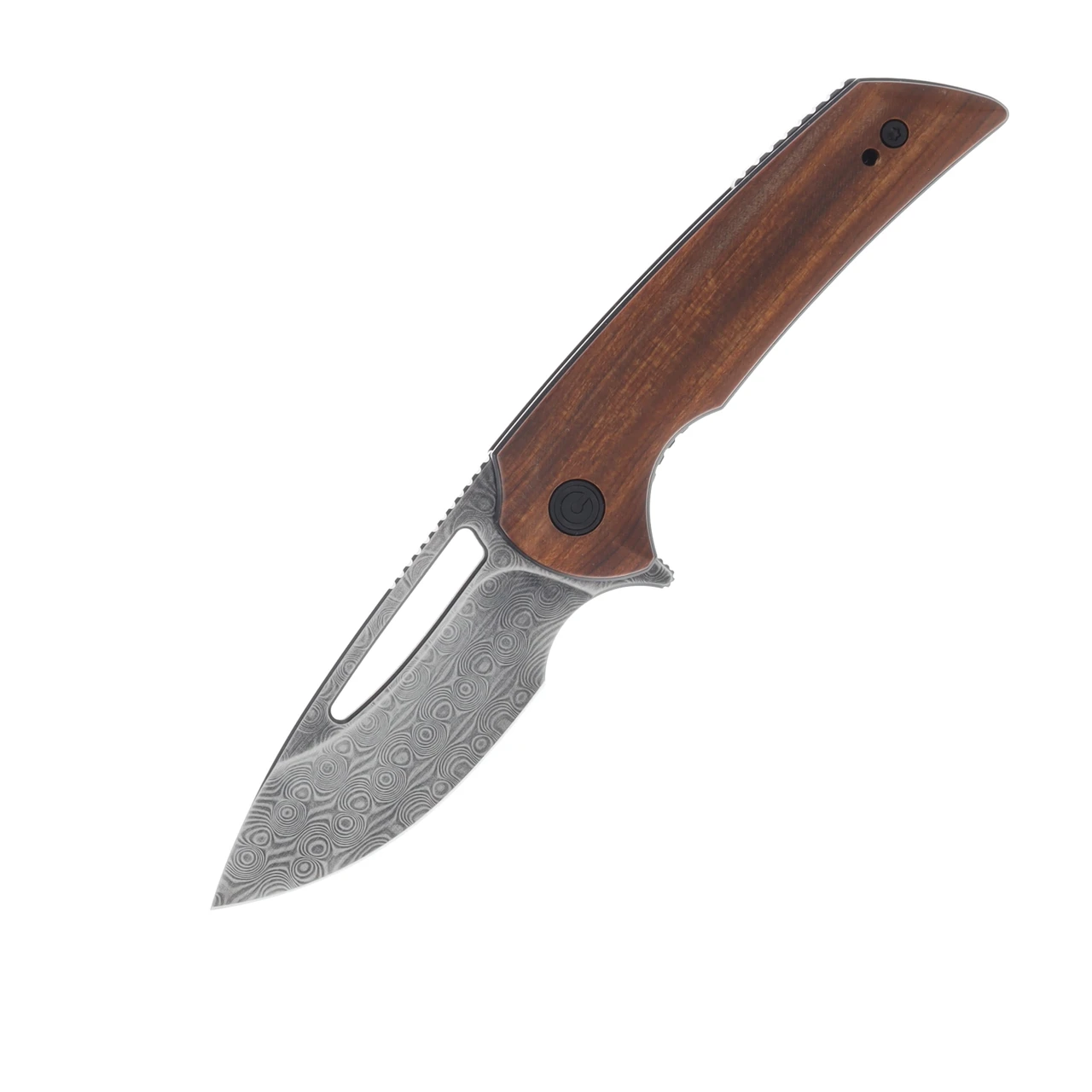 CIVIVI Odium Folding Knife Cuibourtia 2.65in Plain Damascus Drop Point C2010DS-1