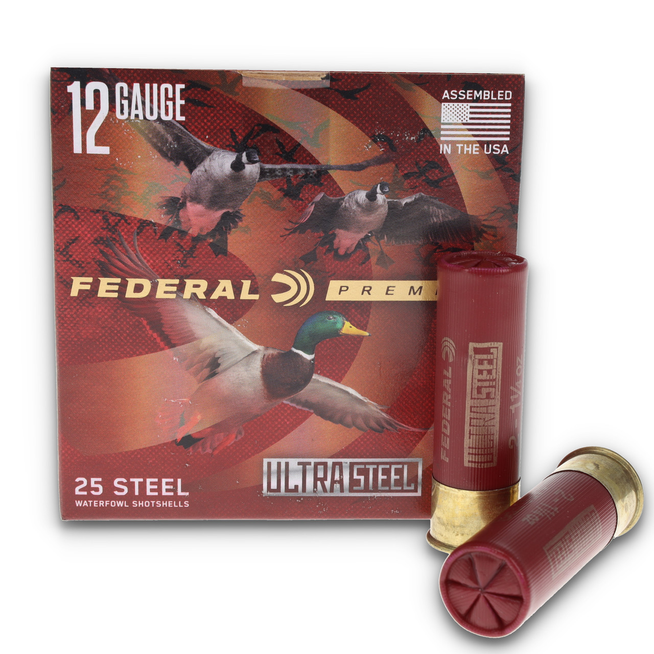 Federal Premium Ultra Steel 12 Ga 3in #3 & #5 Shot 1-1/4 oz Ammo 25Rd