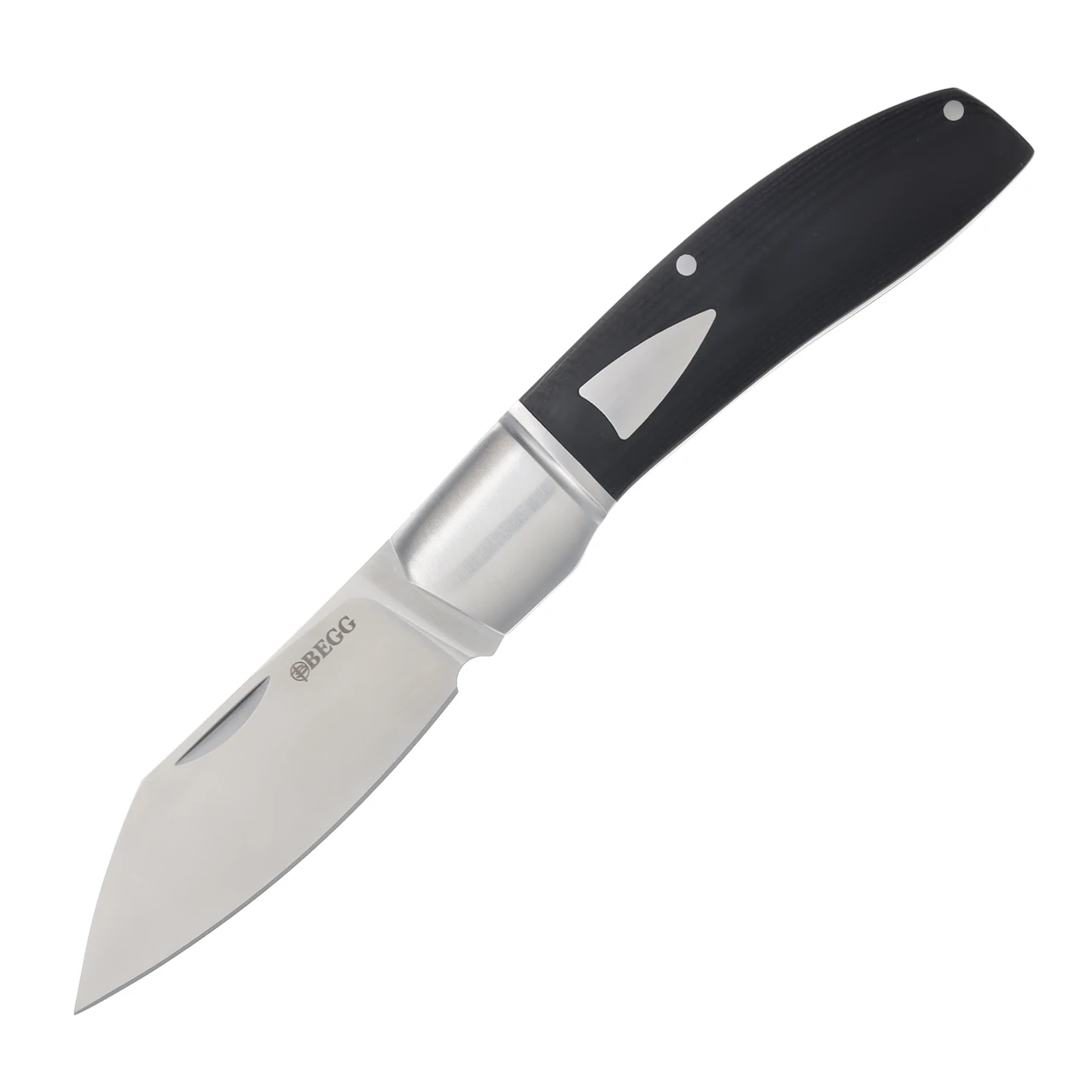 Begg Knives BG035 Black G-10 Sheepsfoot Slip Joint Folder