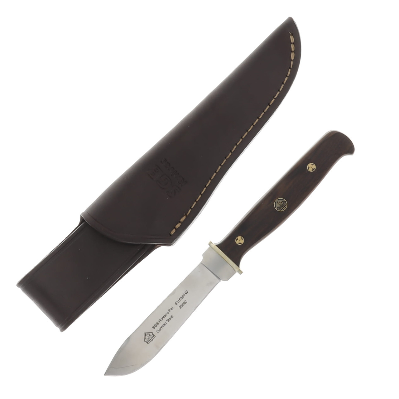Puma SGB Hunter's Pal Jacaranda Wood Hunting Knife with Leather