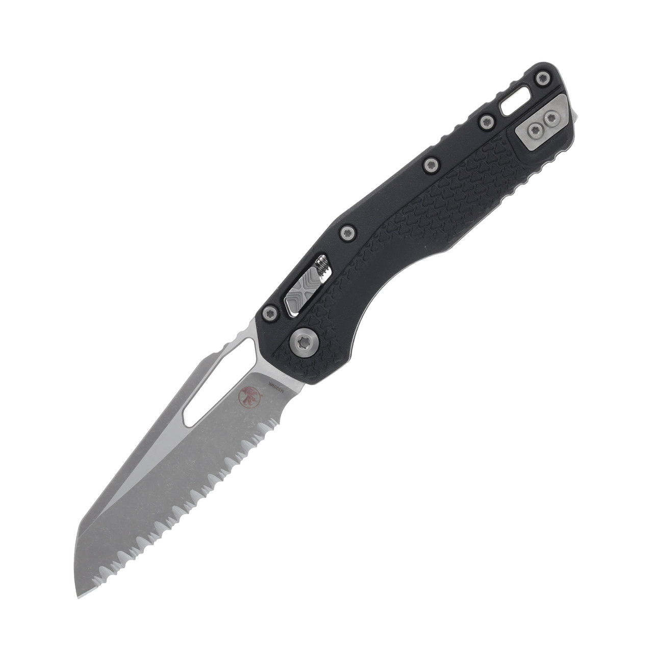 MT210T12APPMBK MICROTECH MSI S/E Tri-Grip Injection Molded Black Apoc Full Serrate