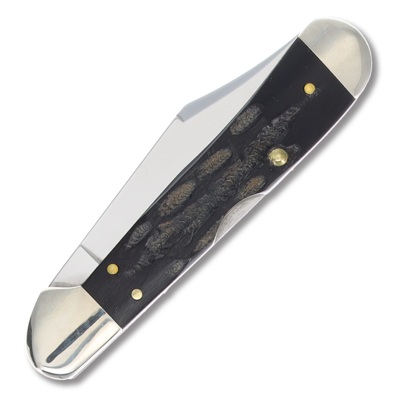 【極厚革６ＭＭ】BUFFALO HORN Case® | Jigged Buffalo Horn Folding Hunter with Sheath