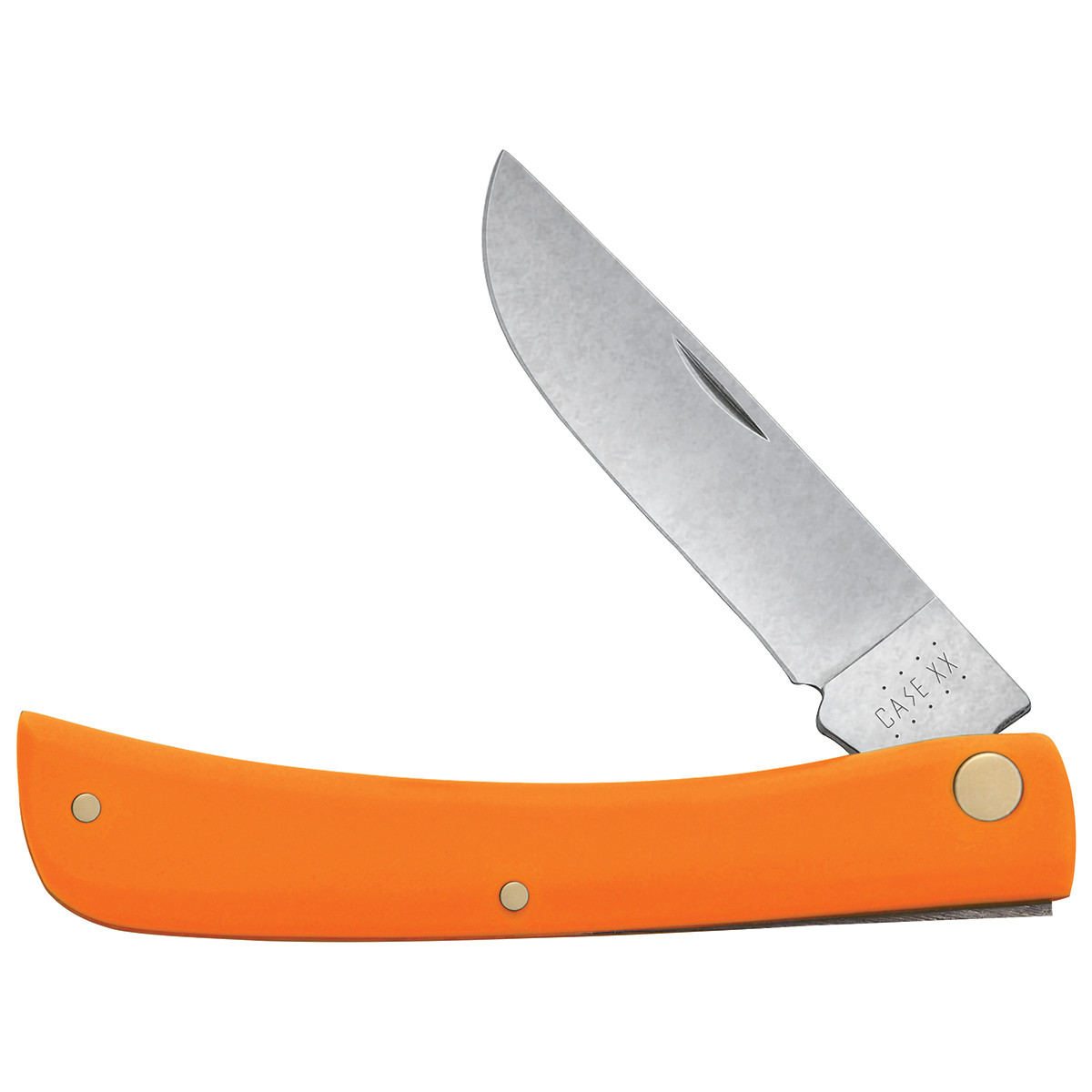 Case Smooth Orange Synthetic Delrin Sod Buster Jr Folding Knife