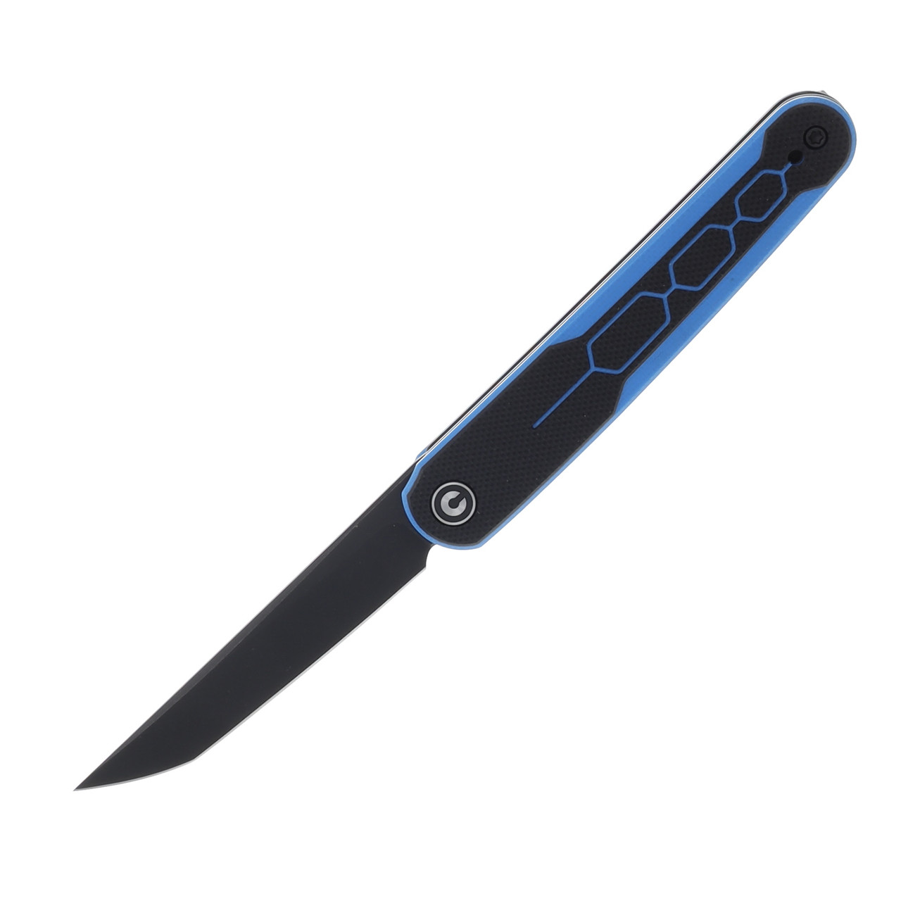 C23015-3 Civivi KwaiQ Milled Blue/Black G-10 Handle Black Stonewashed Nitro-V Blade