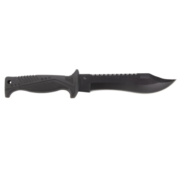 SOG Pinnacle Bowie Knife 7.5in Plain Black Powder Coated Clip Point