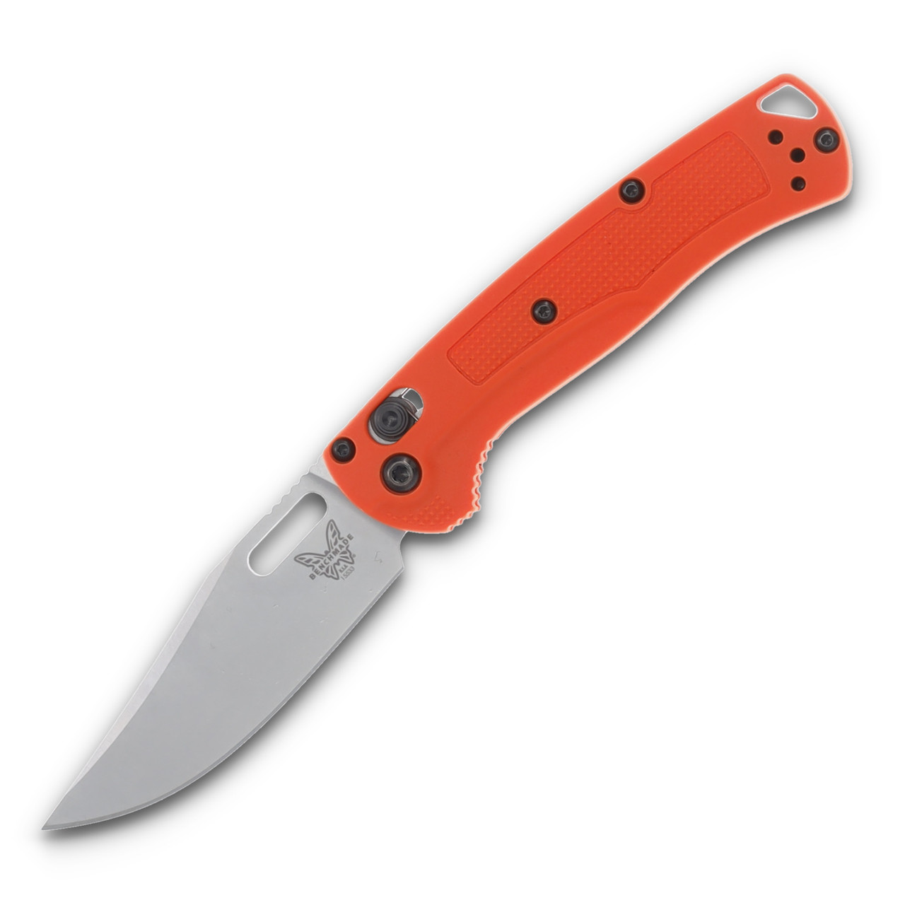 Benchmade Mini Taggedout Folding Knife Orange Grivory BM15533