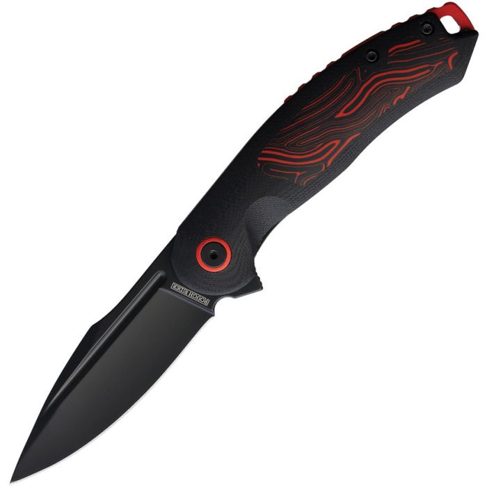 Rough Rider Red & Black G-10 Linerlock Folding Knife RR2676