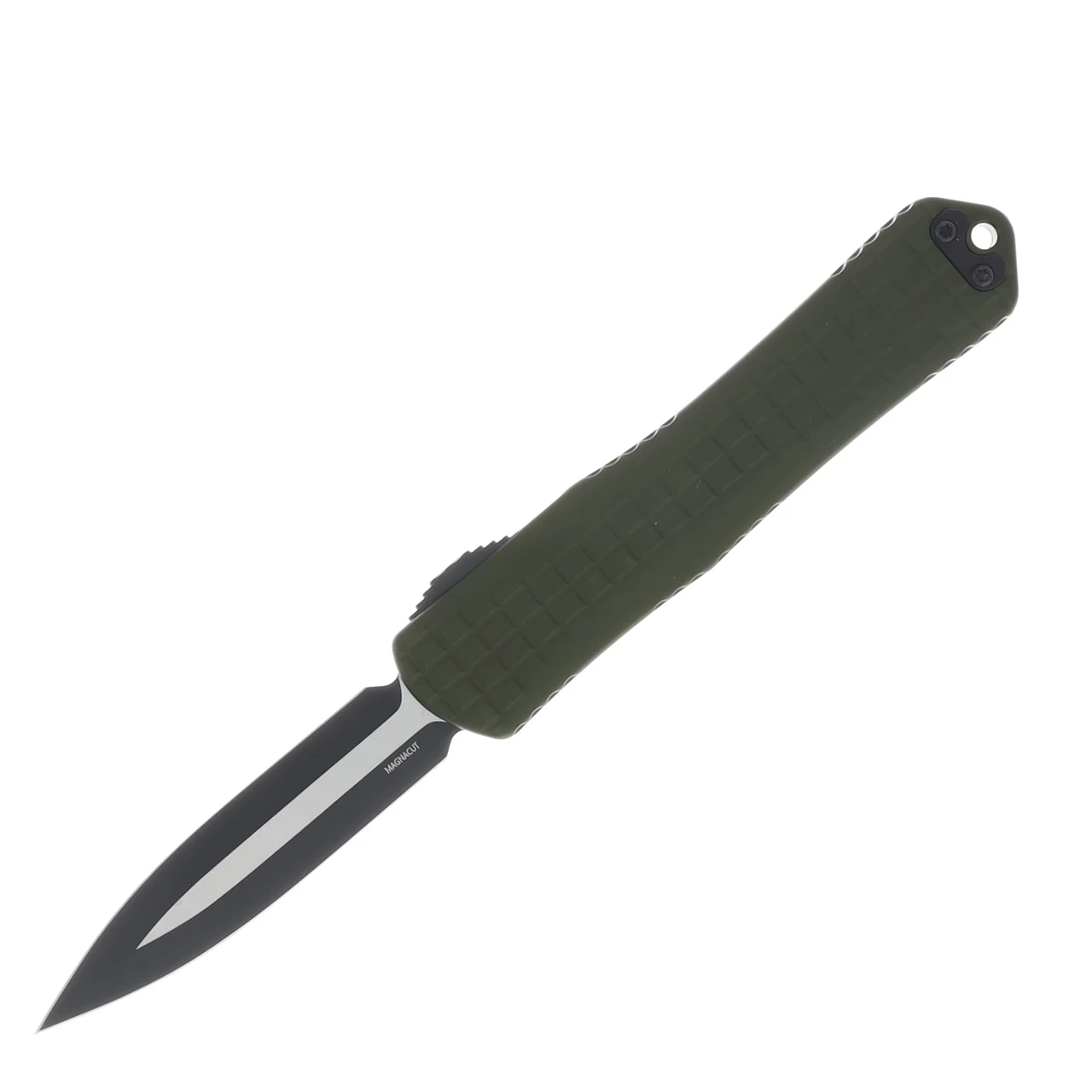 Heretic Manticore OTF Automatic 3.7in Black Dagger Frag Green Tactical