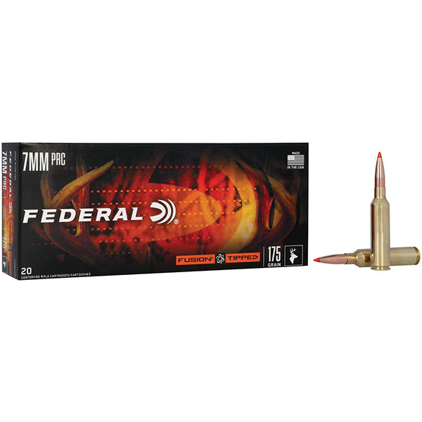 Federal Fusion 7mm PRC 175 Grain Brass 20 Rounds Tipped Fusion Bonded SP