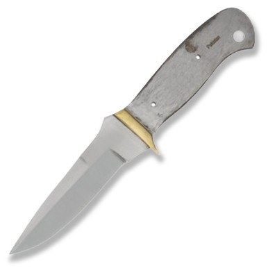 4 Inch Spear Point Blade Blank Attached Guard