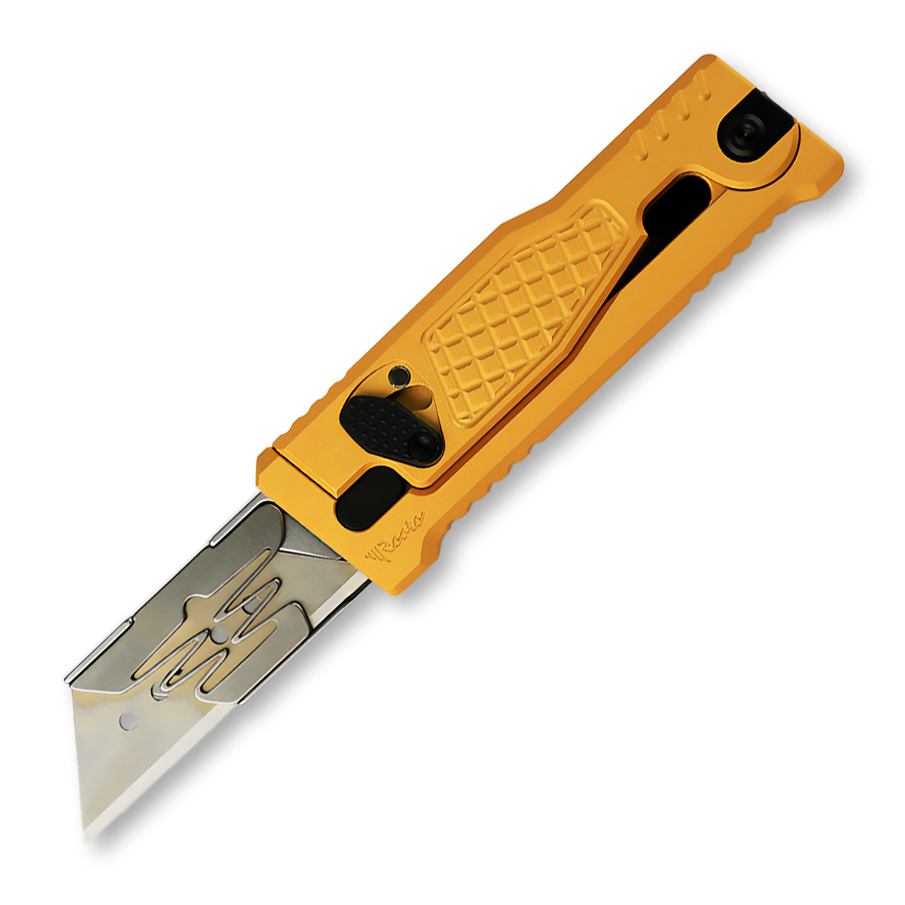 Reate Exo-U Gravity Knife Yellow Aluminum with Diamond Pattern ...