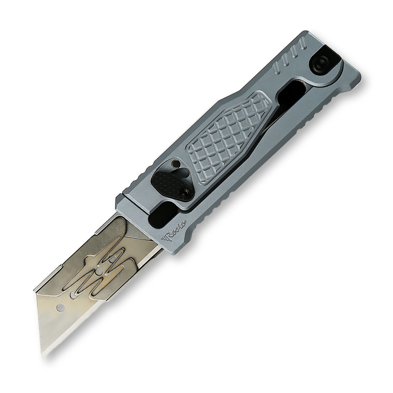 Reate Exo-U Gravity Knife Silver Aluminum with Diamond Pattern ...