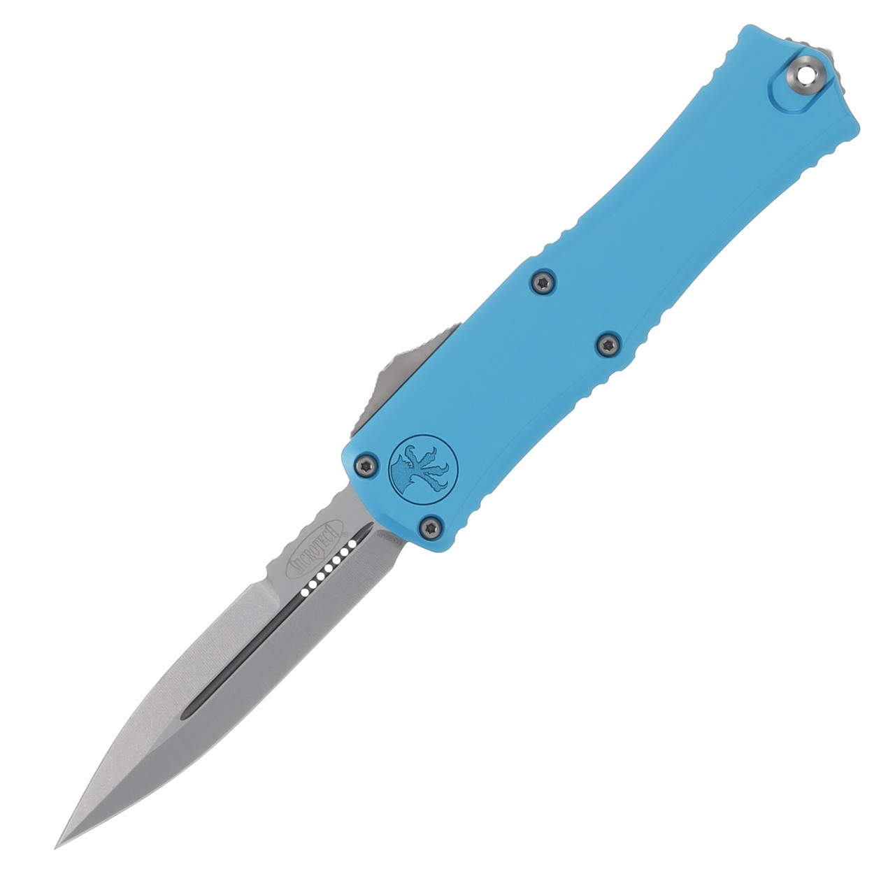 Microtech Mini Hera II OTF Automatic Stonewash Bayonet Turquoise