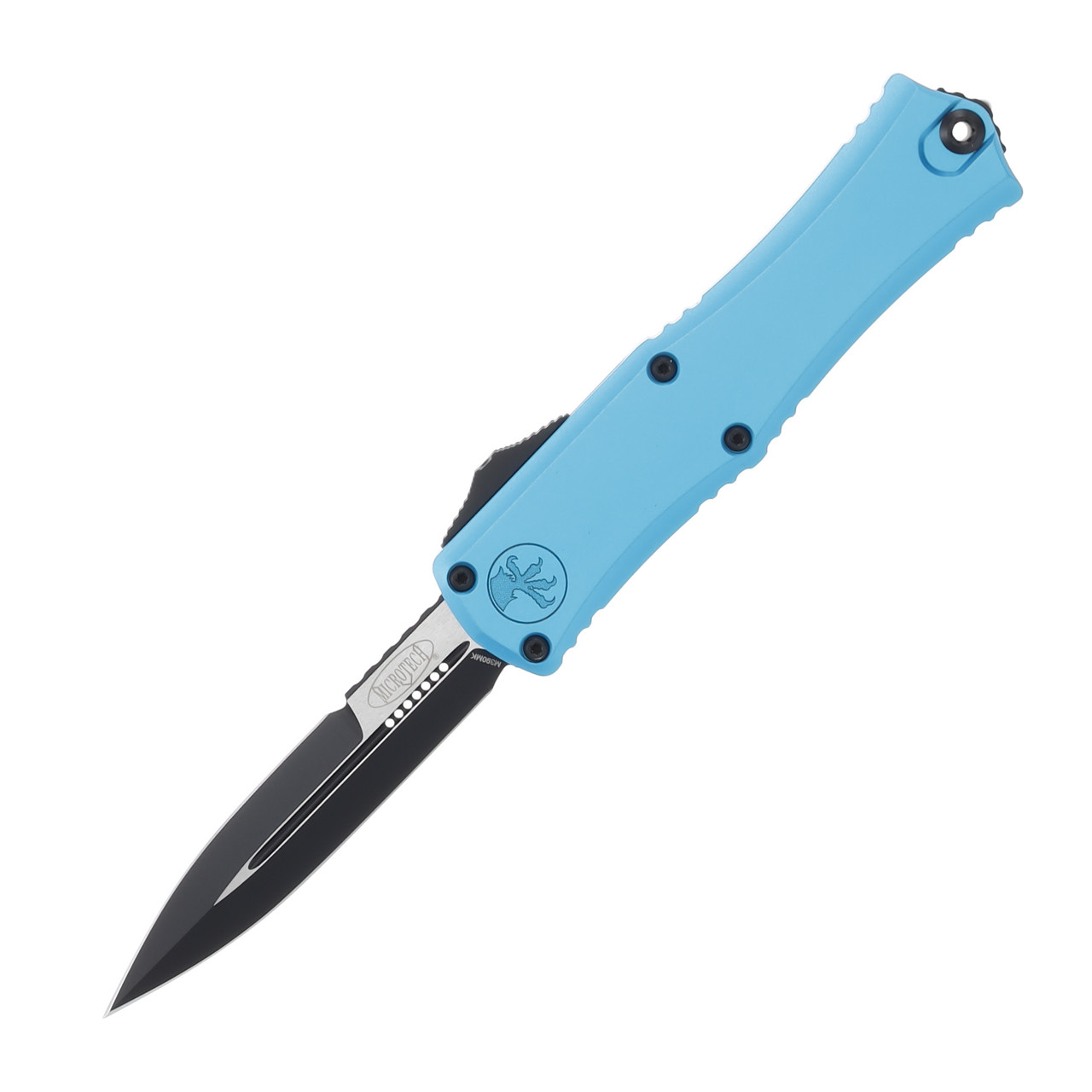Microtech Mini Hera II OTF Automatic Black D/E Turquoise