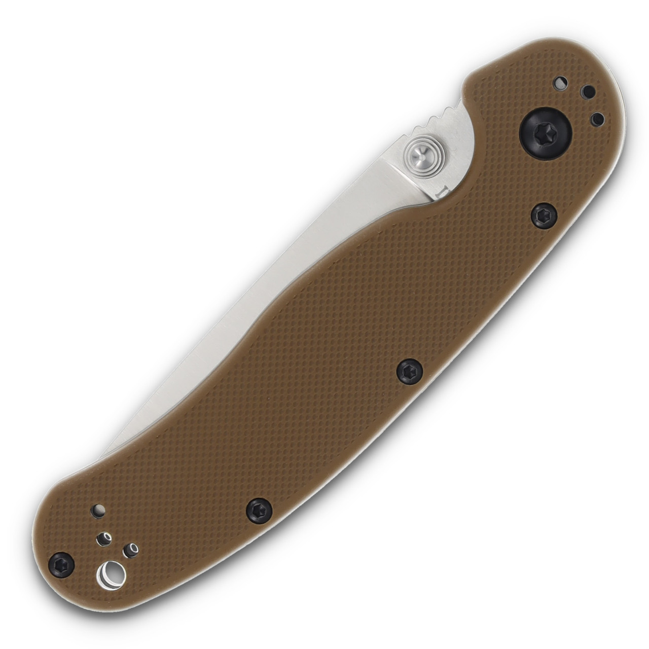 Ontario Rat II Coyote Brown Handle Satin Aus-8 Blade ON8860CB